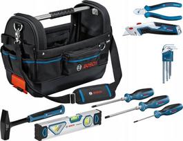 Bosch Powertools įrankių krepšys GWT 20 ir profesionalių rankinių įrankių rinkinys (Black, ProClick sistema, įskaitant 16 dalių įrankių rinkinį) | 1600A02H5B | 4059952657424