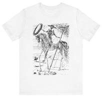 Don Quixote Salvador Dali Art Shirt Cervantes Novel Bookworm Surreal Sketch Tee 3XL