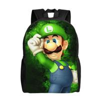 Animacinis personažas Luigi's Mansion Unisex Kuprinė Nešiojamam kompiuteriui Mokyklinė krepšys Kolegijos studento portfelis Lengvas pagrindinis dienos kuprinė Suaugusiems Paaugliams Vaikams