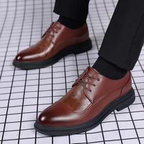 Dizainerio prekės ženklo juodi odiniai batai vyrams Vestuvinė suknelė Batų raišteliai Laisvalaikio verslo Oxfords Point Toe Office oficialūs batai vyrams 38 tamsiai ruda spalva