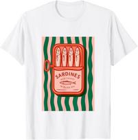 Sardines Tinned Fish Retro Graphic Summer for Men Women T-Shirt 2XL