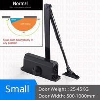Hidraulinis buferinis durų pritraukėjas 25 kg iki 80 kg Reguliuojamas greitis Automatinė durų uždarymo įranga Tylus švelnus uždarymas Durų laikiklis Normal Black S