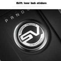 1Pc SV decorative stickers  DISCOVERY VELAR EVOQUE Shift lever knob Instrument panel SV juoda