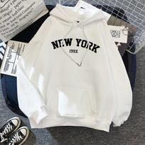Hoodies Megztiniai Moteriški Alfanumerinis Hoodie Mielas Moteriškas Hoodie S balta