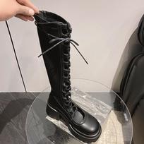 Švęskite vasarą Moteriški aukštakulniai batai su raišteliais Platformos kulnas Batai Ponios Elegantiški Moteriški Juodi Tuščiaviduriai Šaunūs Raiteliai Botas 35 juoda