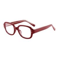 Retro Square Oval Frame Anti Blue Light Glasses Red Thick Frame Plain Eyes Glasses Korean Fashion Female Eye Protection Eyewear