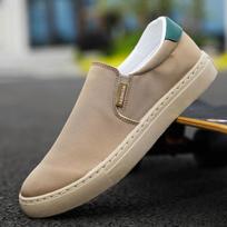 Nauji balti slip-on drobės batai vyrams Vulcanizuoti sportbačiai Studentų berniukų loaferiai Espadrilės Laisvalaikio vyriški vairavimo golfo batai 47 48 39 chaki