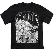 Doom - Muzikos Grupės Marškinėliai, Muzikos Grupė Indie Rock Punk Gotikinis Unisex marškinėlis M