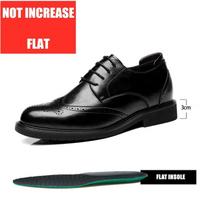 Hidden Heel 8/6CM Cow Leather Men Shoes Office Work Elevator Shoes Brand Man Business Oxfords Footwear Suit Shoes Lift Sneakers 38