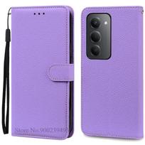 Skirta Redmi 15 5G dėklas piniginė atverčiamas odinis dangtelis Skirta Xiaomi Redmi 15 dėklas Redmi 15 4G telefono dėklas Redmi15 dangtelis Coque Fundas Etui Redmi 15 5G 169.5mm šviesiai violetinė spalva
