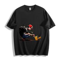 Pokemon Ash Pikachu Bond T-Shirt Dynamic Trainer Partner Unisex Tee M