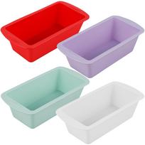 4Pc Silicone Bread Loaf Pan Non Stick Loaf Baking Mold Heat Resistant Silicone Baking Pan Reusable Bread Toast Mold Easy Release