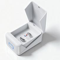 Klausos aparato džiovintuvas – 40 ℃ Pastovios šilumos drėgmės surinktuvas su UV LED, 8 valandų automatinio džiovinimo režimai – Nešiojama džiovinimo dėžutė klausos aparatams
