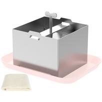 Stainless Steel Tofu Mold and White Cotton Gauze Cheesecloth DetachableSoybean Curd Tofu Making Mold Kitchen Cooking Tool