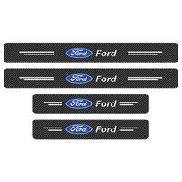 4 vnt. Automobilio durų slenksčio apsauga iš anglies pluošto, 3D lipdukas, skirtas Ford Focus Mondeo Kuga Fiesta MK7 Escort Explorer Edge 2 4 MK2 MK4 ford