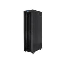 LANBERG  Standing rack cabinet 19 inches 47U 800x1200mm, glass LCD doors (FLAT PACK) black | FF01-8247-12BL  | 5901969440249
