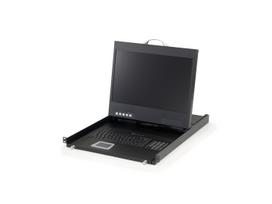 LevelOne 19" Widescreen LCD KVM Rack Console, DE Keyboard | KVM-8901DE  | 4015867186220