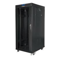 LANBERG  Standing rack cabinet 19 inches 27U 800x1200 black LCD glass door FLAT PACK | FF01-8227-12BL  | 5901969438017