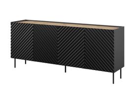 Cama MEBLE 4D2SZ ONDA chest of drawers 200x45x85 black | 301401  | 5903815009006