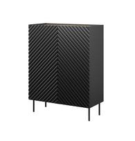 Cama MEBLE Bookcase 2D2SZ ONDA 98x45x127 black | 301451  | 5903815009013