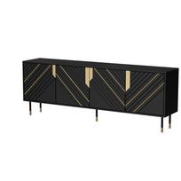 Cama MEBLE Cama 4D MOUNTAIN chest of drawers 204x40x72 black + gold | 207002  | 5903815011016