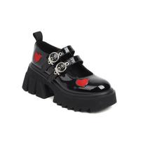 New Mary Jane shoes women's autumn platform college style small single shoes retro round head soft girl small leather shoes women 35