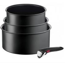 TEFAL Pot Set, 4 pcs | L7649453 Ingenio Ultimate | Aluminum | Black