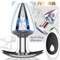 Analinis kaištis - vibratorius LIVMAN DP-024 su nuotolinio valdymo pultu, 9 vibracijos režimais ir valdymu per Love Spouse programėlę