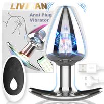 Analinis kaištis - vibratorius LIVMAN DP-024 su nuotolinio valdymo pultu, 9 vibracijos režimais ir valdymu per Love Spouse programėlę
