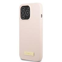 Guess GUHMP13LSPLP iPhone 13 Pro / 13 6.1" rožinė/rožinė kietas silikoninis dėklas su logotipu MagSafe