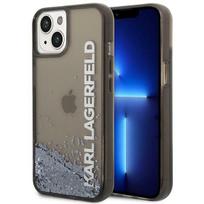 Karl Lagerfeld Liquid Glitter Elong dėklas iPhone 14 Plus - juodas