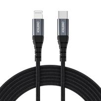 Choetech IP0039 USB-C / Lightning MFi laidas, 1.2m ilgio - juodas