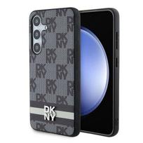DKNY Odinė Patikslinta Mono Raštas ir Spaustų Juostelių Dėklas Samsung Galaxy S24 - Juodas