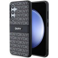 DKNY Oda Mono Juostelė & Metalinis Logo dėklas Samsung Galaxy S24 - juodas