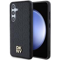 DKNY Odinė Raštinė Metalinė Logo MagSafe dėklas Samsung Galaxy S24 - juodas