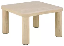 Solano coffee table, Top paper travertine, Base paper travertine, 60x60x36 cm
