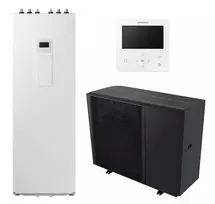 Samsung oras-vanduo 8,0/8,0 kw monoblokas (vienfazis) su r290 freonu (200 l talpa) ir laidiniu nuotolinio valdymo pulteliu ae080cxydek/eu-ae200cnwmeg/eu-mwr-ww10kn