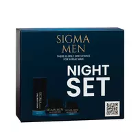 SIGAMA MEN_SET Naktinis rinkinys kūno losjonas 100ml + naktinis serumas 50ml + akių kremas 30ml