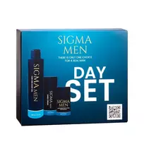 SIGAMA MEN_SET Dieninis rinkinys kūno ir plaukų prausimosi gelis 200ml + rankų kremas 100ml + veido dieninis kremas 50ml