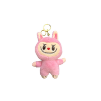 NAUJIENA! Pliušinis Labubu monsters pakabukas - rožinis