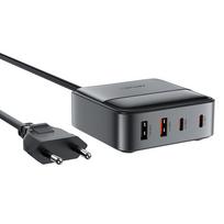 Acefast Z6 Kroviklis Tinklo GaN Stalo 2x USB-A / 2x USB-C PD 65W - Juodas