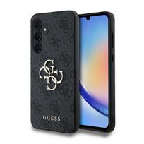 Guess 4G Didelis Metalinis Logo dėklas Samsung Galaxy A35 - juodas