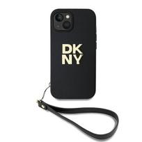 DKNY Riešo Diržo Logotipas iPhone 15 Plus Dėklas - Juodas
