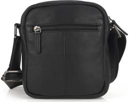 Vyriška rankinė Gabol INDO su dirželiu, 18 cm, natūrali oda, Black
