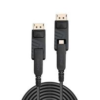 LINDY 50m Fibre Optic Hybrid DisplayPort 1.4 Cable | 38484 | 4002888384841