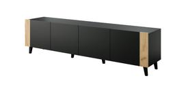 TV spintelė FARO 200x42x52 Black matt + oak craft | FARO RTV200 CZ | 5903815007989