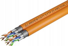 Lanview Cat7 S-FTP tinklo kabelis dvigubas | Cat7 S-FTP Network Cable Dual | 5715063014318