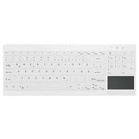 Klaviatūra Cherry AK-C7412F MEDIC laidinė klaviatūra su lietimui jautriu skydeliu ir skaičių klaviatūra IP68 White | AK-C7412F-GUS-W/NOR | 7061119200609