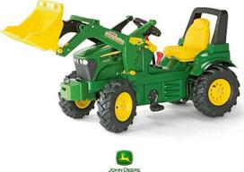 Rolly Toys John Deere pedalais varomas traktorius su pavaromis ir pripučiamais ratais 3-8 metų vaikams | 4006485710126 | 4006485710126