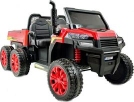 Super-Toys 6-ratukas vaikų vežimėlis 2 vaikams, savivartis, minkšti ratai, minkima sėdynė, galingiausia versija/A730-2 | A730-2-CZERWONY | 5903641565868